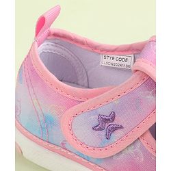 Cute Walk by Babyhug Velcro Closure Sandals with Bow Applique - Aqua Blue
