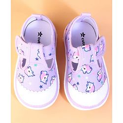 Cute Walk by Babyhug Velcro Closure Casual Shoes With Unicorn Print - Purple