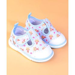 Cute Walk by Babyhug Velcro Closure Casual Shoes With Unicorn Print - Purple