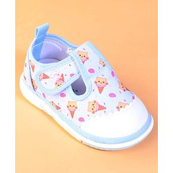 Cute Walk by Babyhug Velcro Closure Casual Shoes With Unicorn Print - Purple