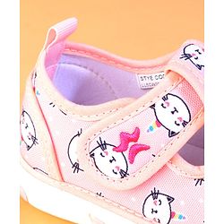 Cute Walk by Babyhug Velcro Closure Casual Shoes With Unicorn Print - Purple