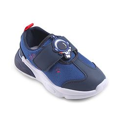 Cute Walk by Babyhug Sneaker Shoes With Velcro Closure & Astronaut Applique - Blue