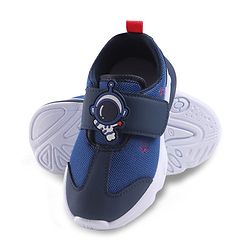 Cute Walk by Babyhug Sneaker Shoes With Velcro Closure & Astronaut Applique - Blue