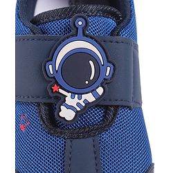 Cute Walk by Babyhug Sneaker Shoes With Velcro Closure & Astronaut Applique - Blue