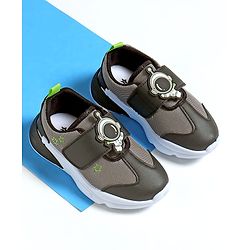 Cute Walk by Babyhug Sneaker Shoes With Velcro Closure & Astronaut Applique - Blue