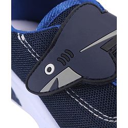 Cute Walk by Babyhug Velcro Closure Sneaker with Fish Applique - Blue
