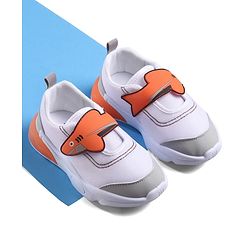 Cute Walk by Babyhug Velcro Closure Sneaker with Fish Applique - Blue