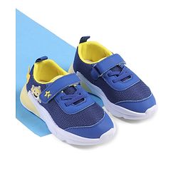 Cute Walk by Babyhug Velcro Closure Sneaker with Animal Applique - Blue