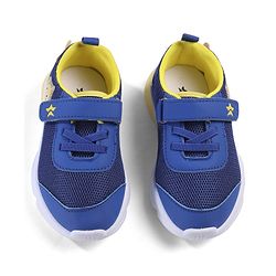 Cute Walk by Babyhug Velcro Closure Sneaker with Animal Applique - Blue