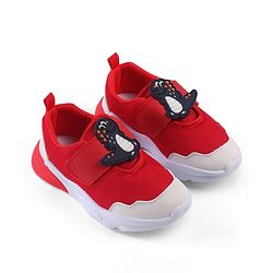 Cute Walk by Babyhug Velcro Closure Sneaker with Dino Applique - Red