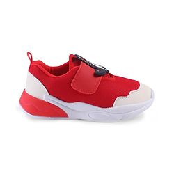 Cute Walk by Babyhug Velcro Closure Sneaker with Dino Applique - Red