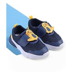 Cute Walk by Babyhug Velcro Closure Sneaker with Dino Applique - Red