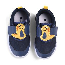 Cute Walk by Babyhug Velcro Closure Sneaker with Dino Applique - Red