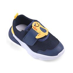 Cute Walk by Babyhug Velcro Closure Sneaker with Dino Applique - Red