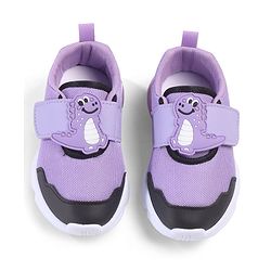 Cute Walk by Babyhug Velcro Closure Sneaker with Dino Applique - Red