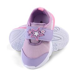 Cute Walk by Babyhug Velcro Closure Sneakers with Star Applique - Purple