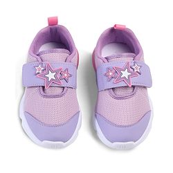 Cute Walk by Babyhug Velcro Closure Sneakers with Star Applique - Purple