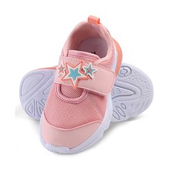 Cute Walk by Babyhug Velcro Closure Sneakers with Star Applique - Purple