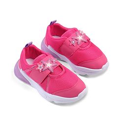 Cute Walk by Babyhug Velcro Closure Sneakers with Star Applique - Purple