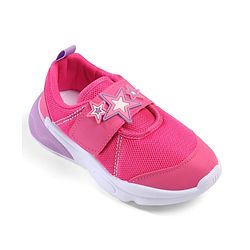 Cute Walk by Babyhug Velcro Closure Sneakers with Star Applique - Purple