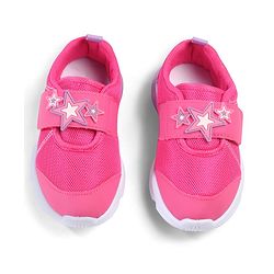 Cute Walk by Babyhug Velcro Closure Sneakers with Star Applique - Purple