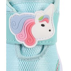 Cute Walk by Babyhug Velcro Closure Sneakers with Unicorn Applique - Mint
