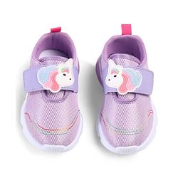 Cute Walk by Babyhug Velcro Closure Sneakers with Unicorn Applique - Mint