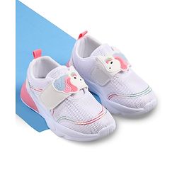 Cute Walk by Babyhug Velcro Closure Sneakers with Unicorn Applique - Mint