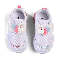 Cute Walk by Babyhug Velcro Closure Sneakers with Unicorn Applique - Mint