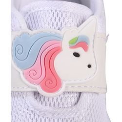 Cute Walk by Babyhug Velcro Closure Sneakers with Unicorn Applique - Mint