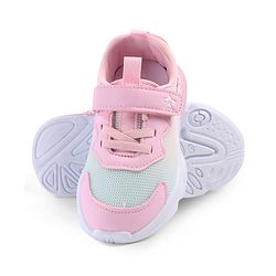 Cute Walk by Babyhug Velcro Closure Sneakers with Animal Applique - Pink