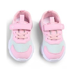Cute Walk by Babyhug Velcro Closure Sneakers with Animal Applique - Pink