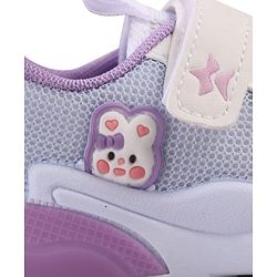 Cute Walk by Babyhug Velcro Closure Sneakers with Animal Applique - Pink