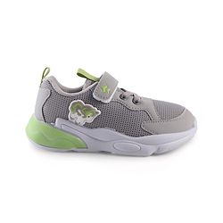 Cute Walk by Babyhug Sneaker Shoes With Animal Applique & Velcro Closure - Grey