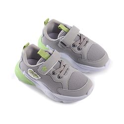 Cute Walk by Babyhug Sneaker Shoes With Animal Applique & Velcro Closure - Grey