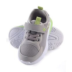 Cute Walk by Babyhug Sneaker Shoes With Animal Applique & Velcro Closure - Grey