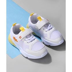 Cute Walk by Babyhug Sneaker Shoes With Animal Applique & Velcro Closure - Grey
