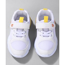 Cute Walk by Babyhug Sneaker Shoes With Animal Applique & Velcro Closure - Grey