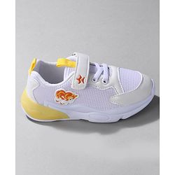 Cute Walk by Babyhug Sneaker Shoes With Animal Applique & Velcro Closure - Grey
