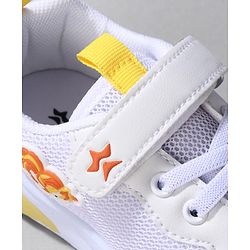 Cute Walk by Babyhug Sneaker Shoes With Animal Applique & Velcro Closure - Grey