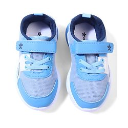 Cute Walk by Babyhug Velcro Closure Sneakers with Dino Applique - Blue