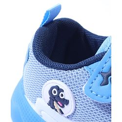 Cute Walk by Babyhug Velcro Closure Sneakers with Dino Applique - Blue