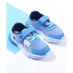 Cute Walk by Babyhug Velcro Closure Sneakers with Dino Applique - Blue