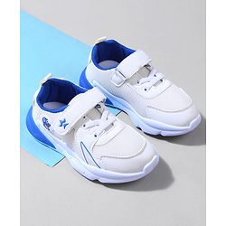 Cute Walk by Babyhug Velcro Closure Sneakers with Dino Applique - Blue