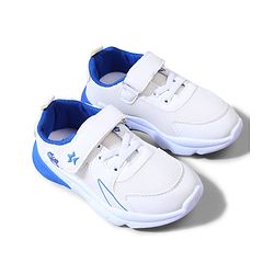 Cute Walk by Babyhug Velcro Closure Sneakers with Dino Applique - Blue
