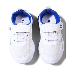 Cute Walk by Babyhug Velcro Closure Sneakers with Dino Applique - Blue