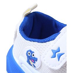 Cute Walk by Babyhug Velcro Closure Sneakers with Dino Applique - Blue