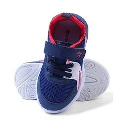 Cute Walk by Babyhug Velcro Closure Sneakers with Dino Applique - Blue