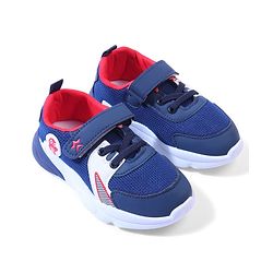 Cute Walk by Babyhug Velcro Closure Sneakers with Dino Applique - Blue