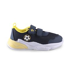 Cute Walk by Babyhug Velcro Closure Sneaker with Ball Applique - Navy Blue